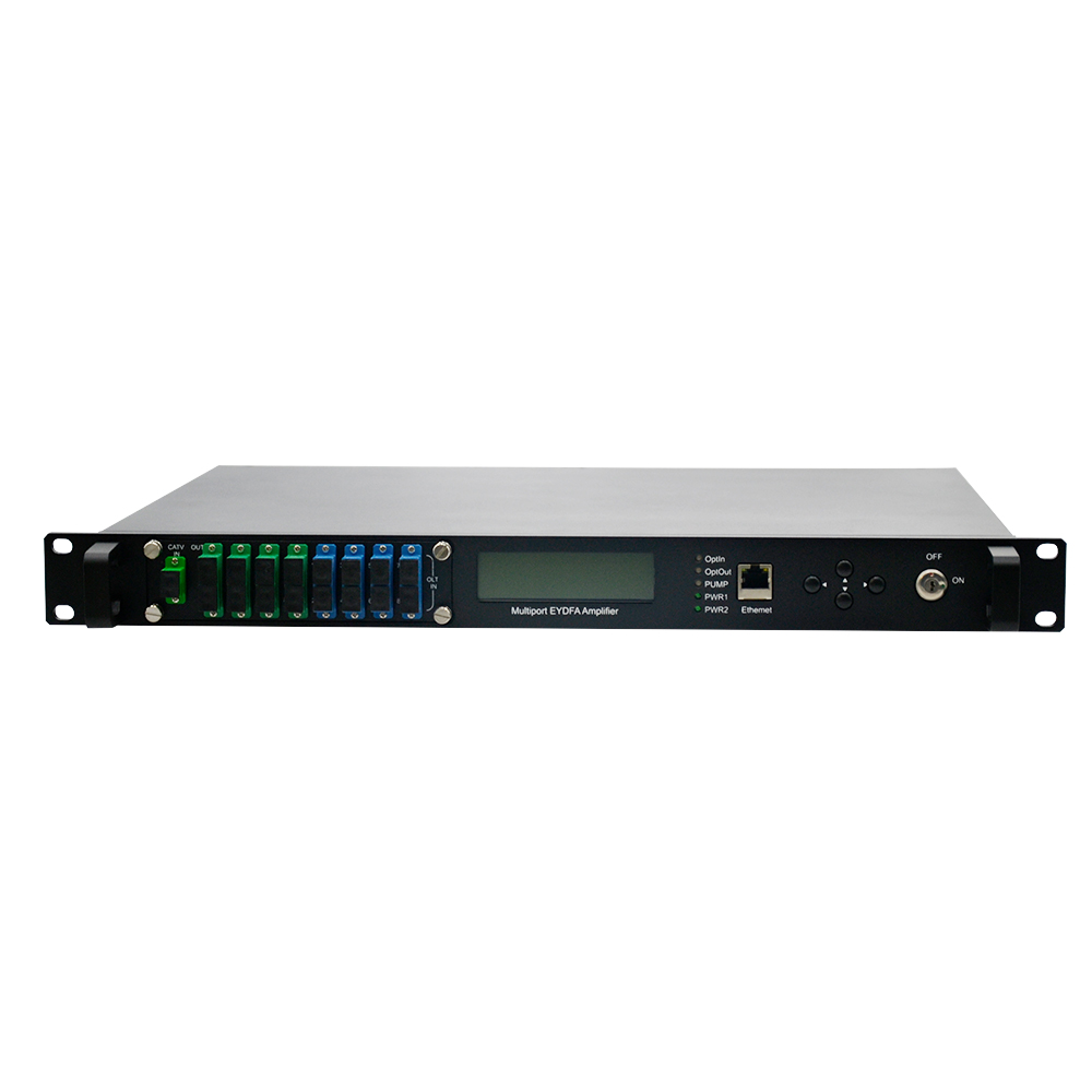 1550nm  PON EDFA  1U 8 PORT optical amplifier WITH WDM